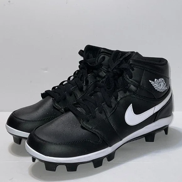 Air Jordan 1 Retro MCS Baseball Cleats Black Molded MEN'S 10 AV5354-001 NEW - Picture 10 of 15